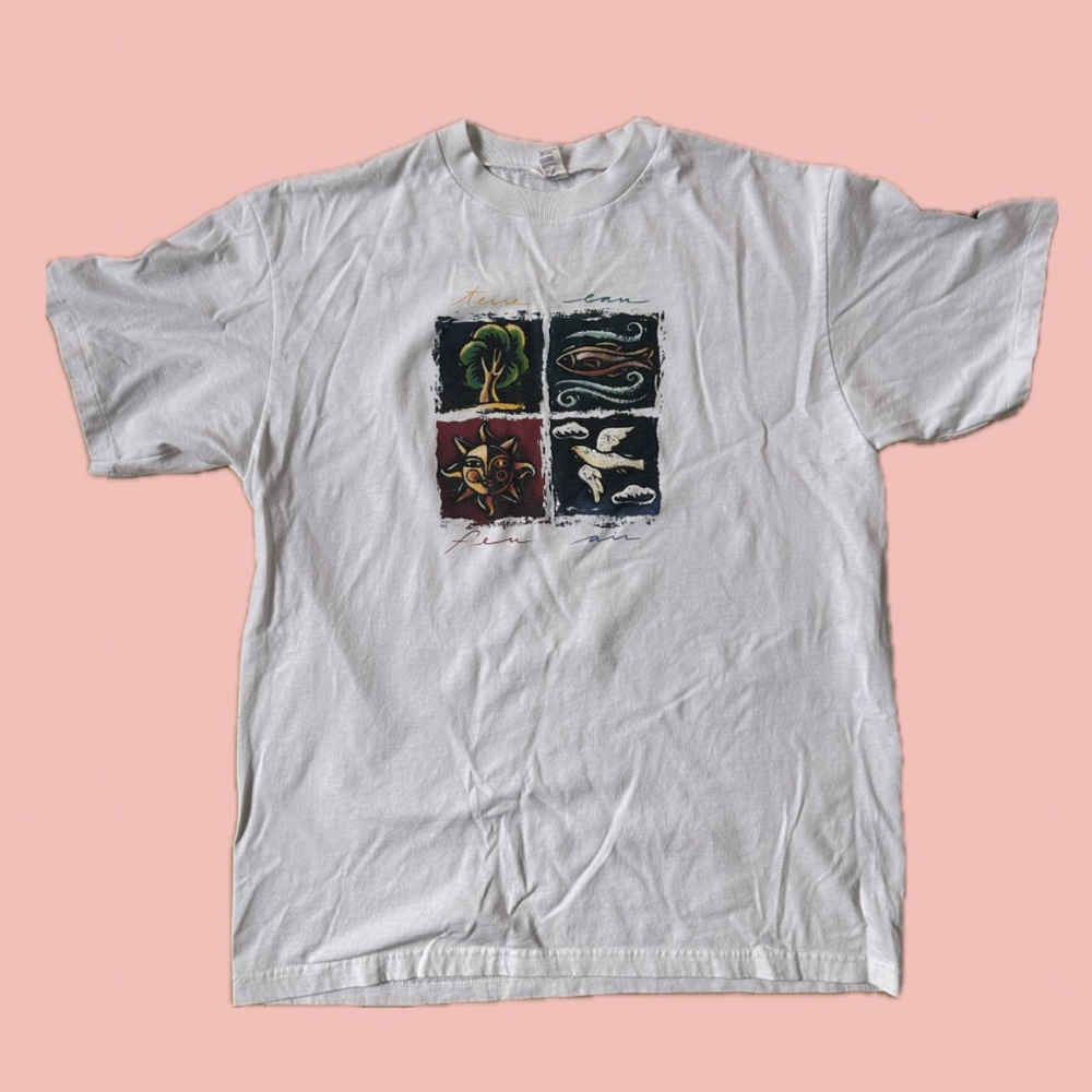Vintage 90s Humeur Design Elements Graphic T-Shirt XL Made in Canada - Picture 1 of 9